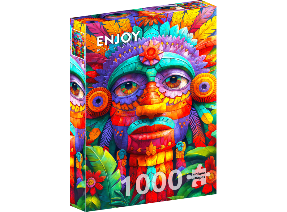 ENJOY Puzzle Barevný totem 1000 dílků
