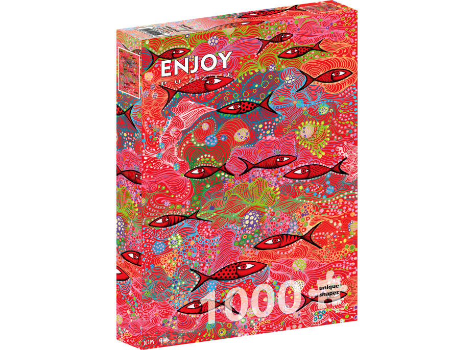 ENJOY Puzzle Hluboká červená 1000 dílků