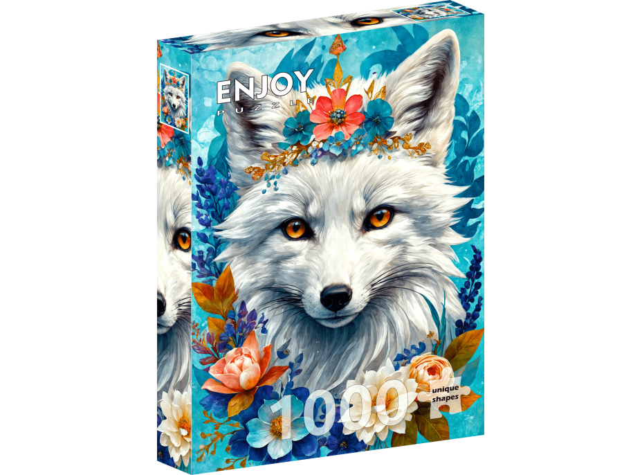 ENJOY Puzzle Rozkvetlá sněžná liška 1000 dílků