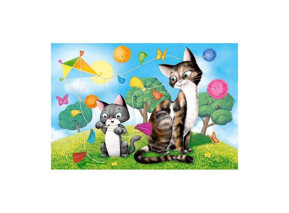 CASTORLAND Puzzle Zvířecí maminky s mláďaty 4v1 (8,12,15,20 dílků)