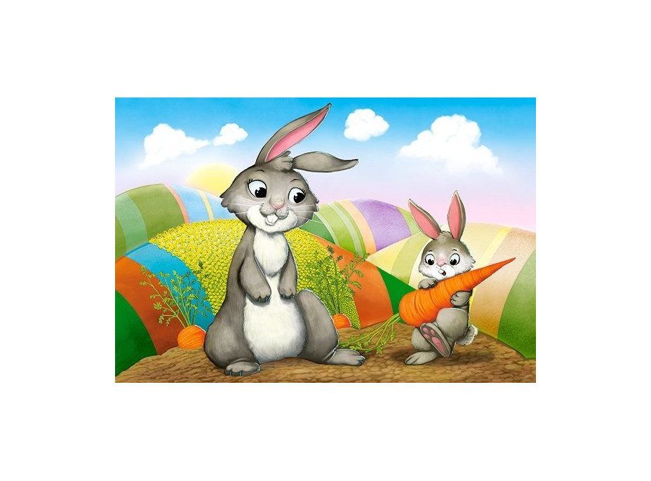 CASTORLAND Puzzle Zvířecí maminky s mláďaty 4v1 (8,12,15,20 dílků)