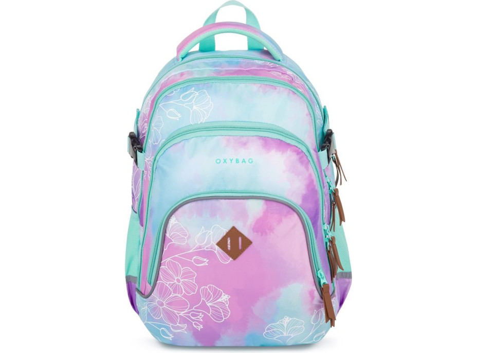 OXYBAG Školní batoh OXY SCOOLER Flowers