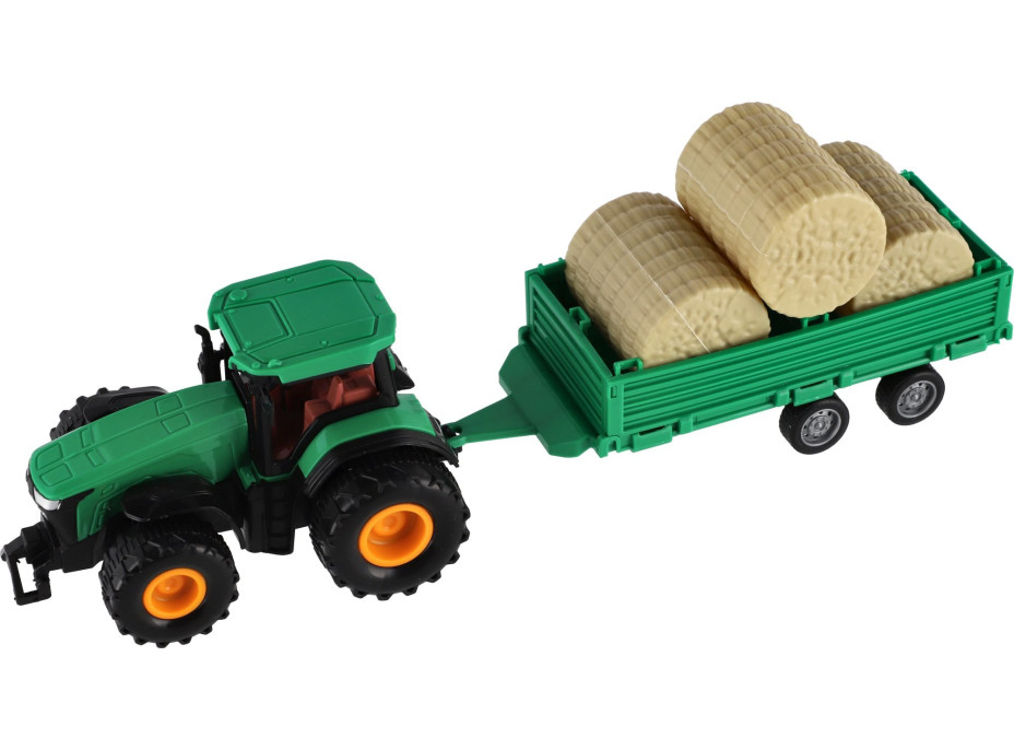 TEDDIES Traktor s vlečkou na setrvačník 30 cm 1ks (mix)