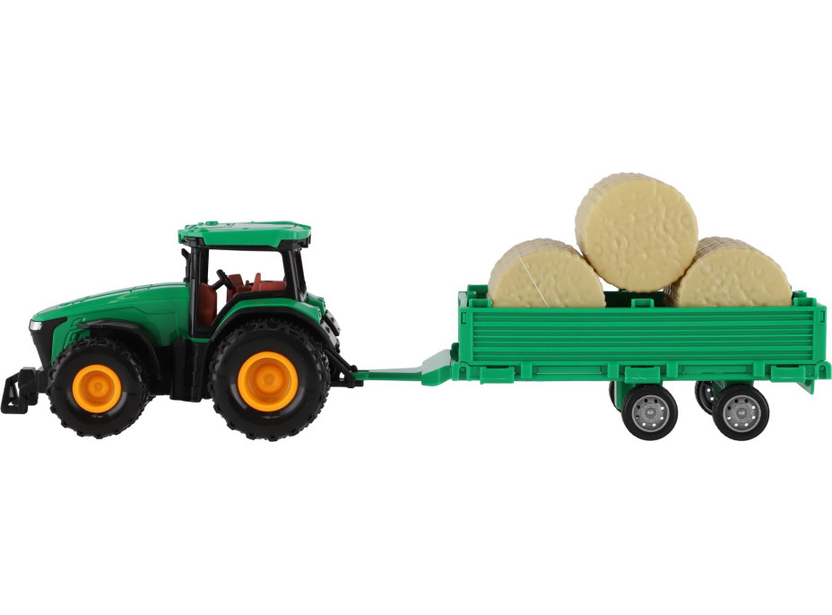 TEDDIES Traktor s vlečkou na setrvačník 30 cm 1ks (mix)