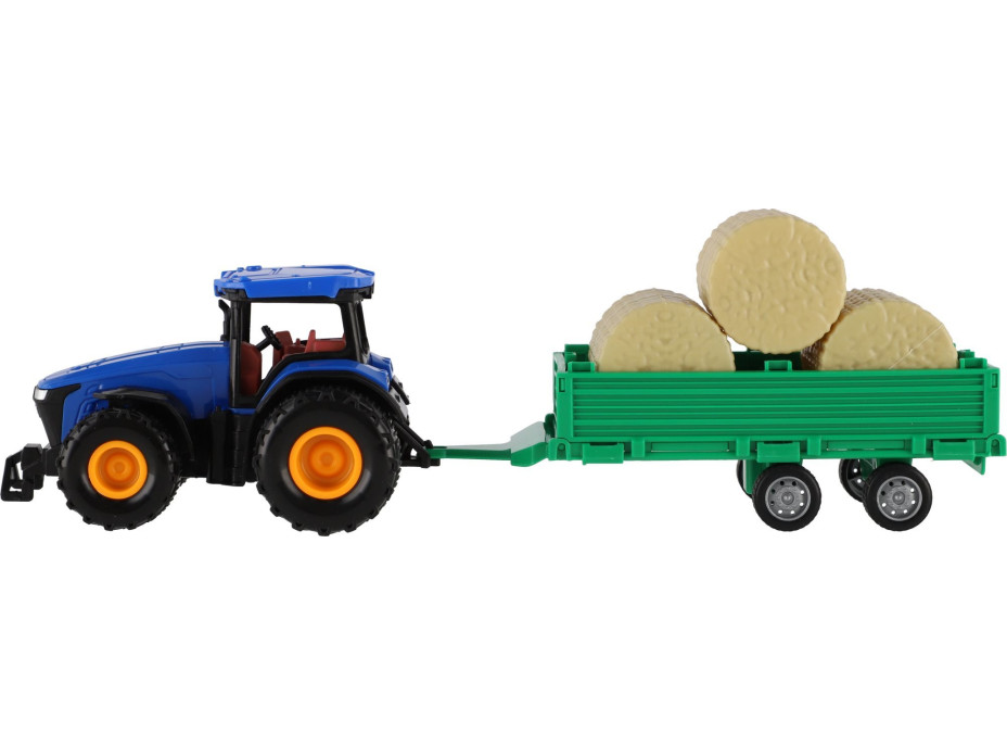 TEDDIES Traktor s vlečkou na setrvačník 30 cm 1ks (mix)