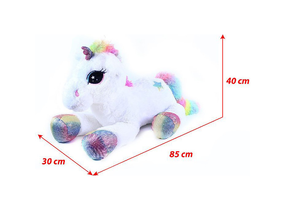 Rappa Velký plyšový jednorožec Funkie 85 cm