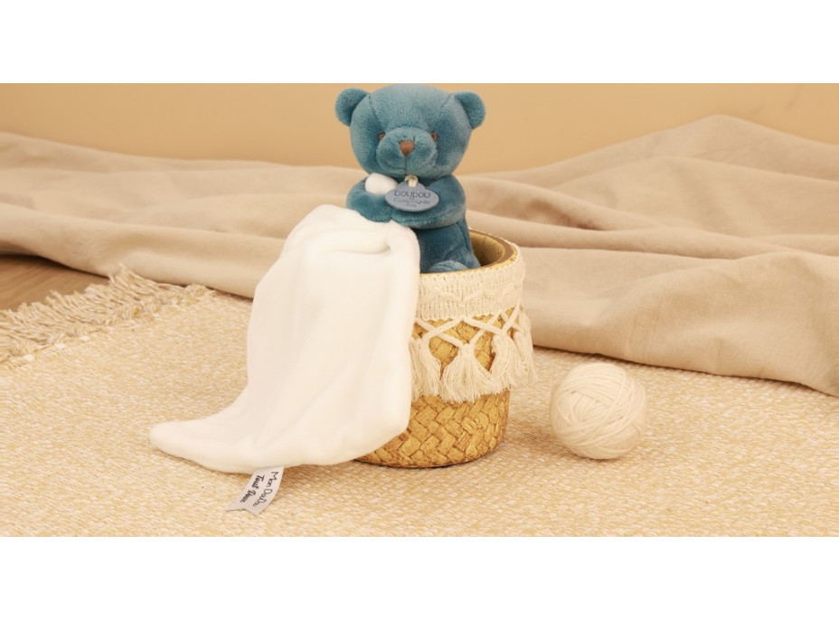 Doudou Můj malý medvídek 10 cm modrý