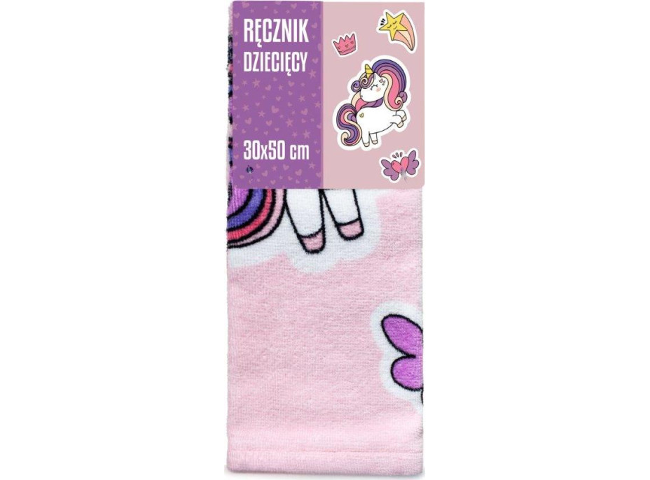 Dětský bavlněný ručník KIDS 30x50 cm - Jednorožec