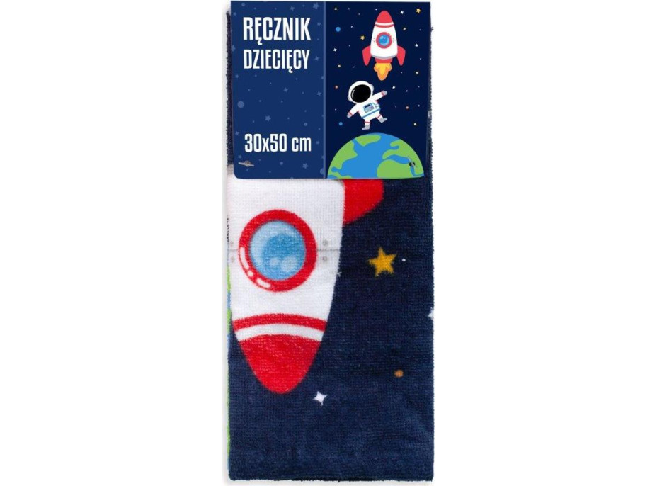 Dětský bavlněný ručník KIDS 30x50 cm - Vesmír
