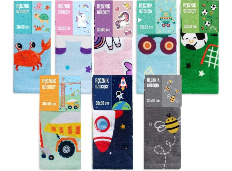 Dětský bavlněný ručník KIDS 30x50 cm - Fotbal