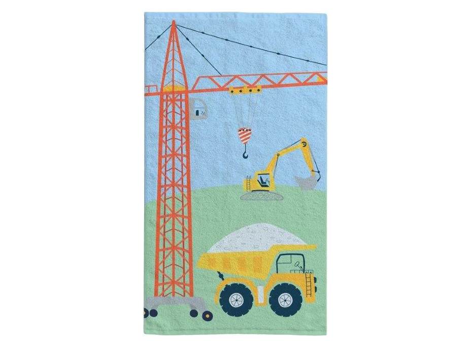 Dětský bavlněný ručník KIDS 30x50 cm - Na staveništi