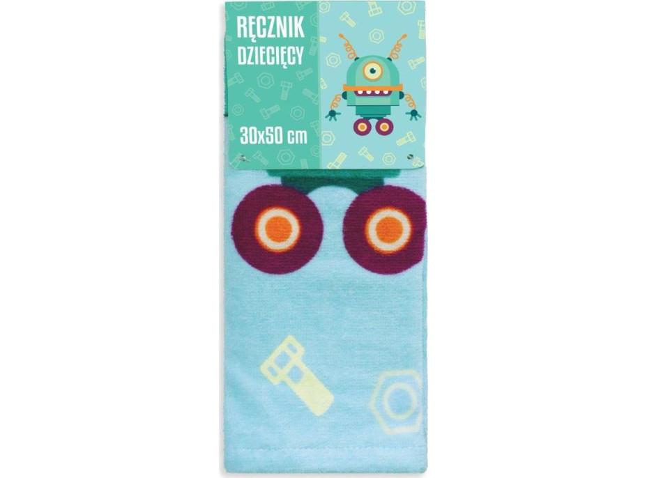 Dětský bavlněný ručník KIDS 30x50 cm - Robot