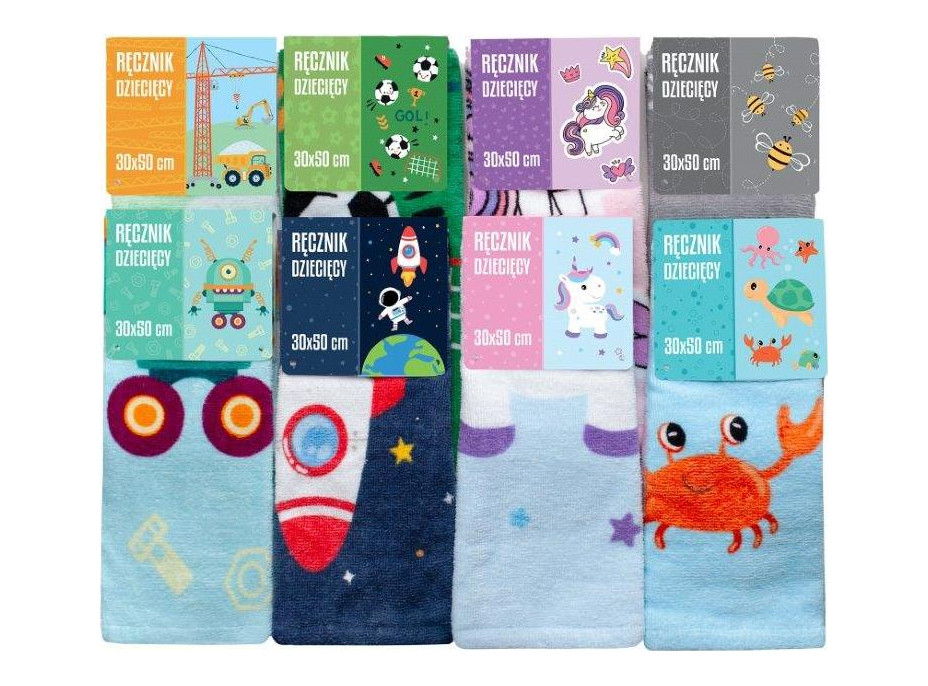 Dětský bavlněný ručník KIDS 30x50 cm - Robot
