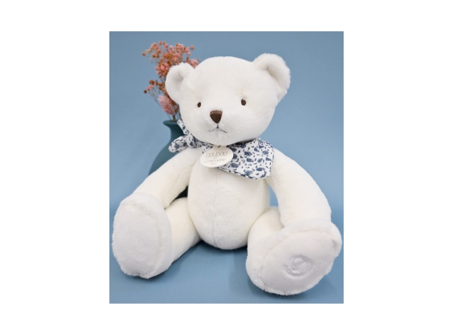 Doudou Plyšový medvídek bílý 25 cm