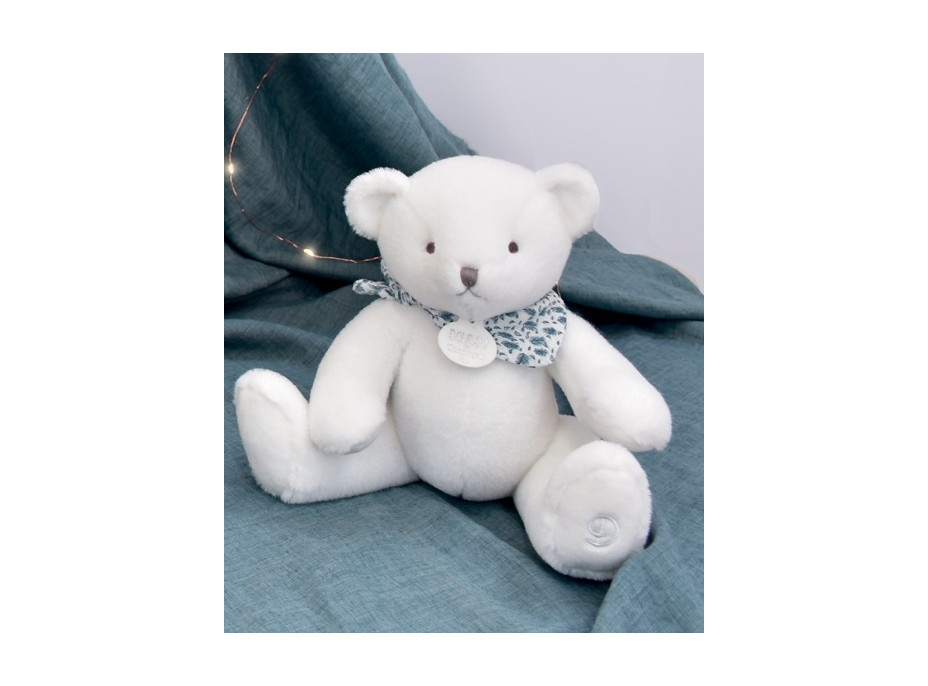 Doudou Plyšový medvídek bílý 25 cm