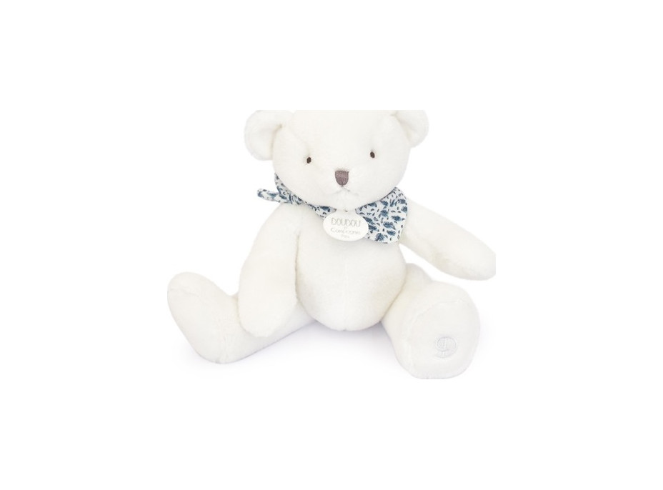 Doudou Plyšový medvídek bílý 25 cm