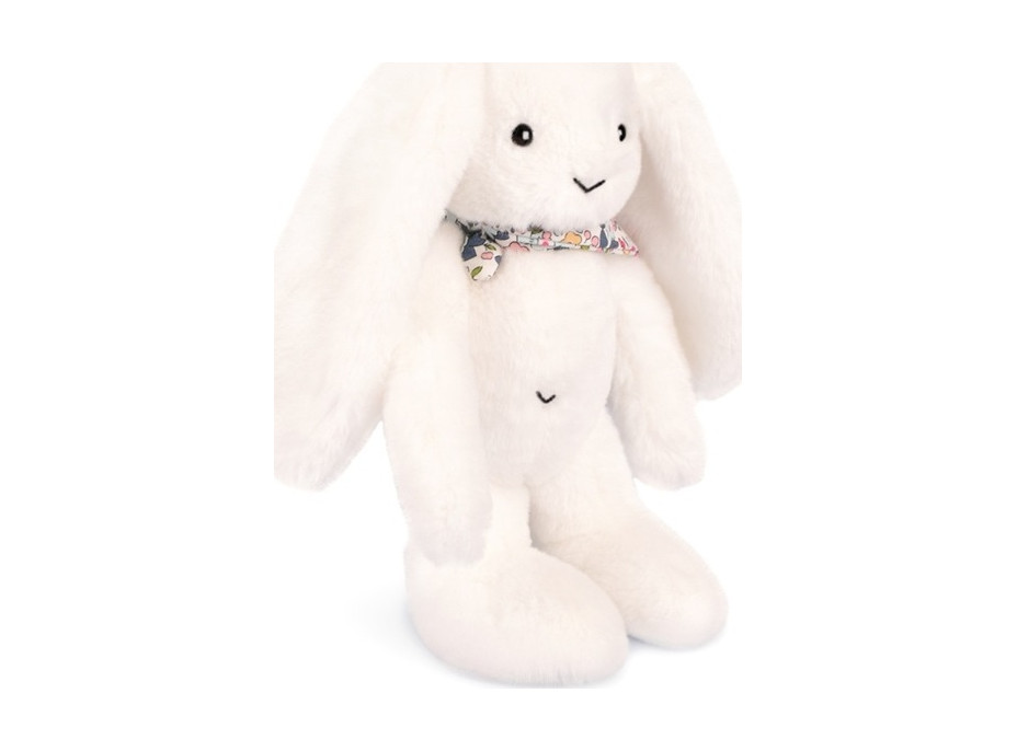 Doudou Plyšový králíček s šátkem bílý 35 cm