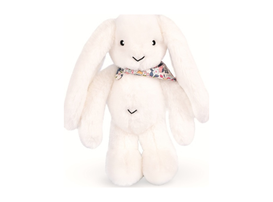 Doudou Plyšový králíček s šátkem bílý 35 cm