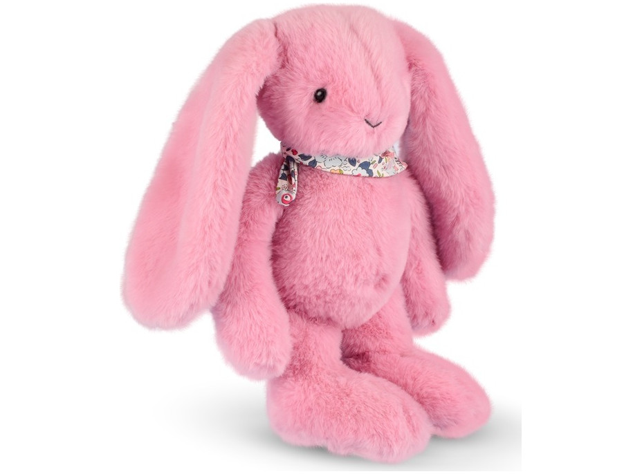 Doudou Plyšový králíček s šátkem růžový 35 cm