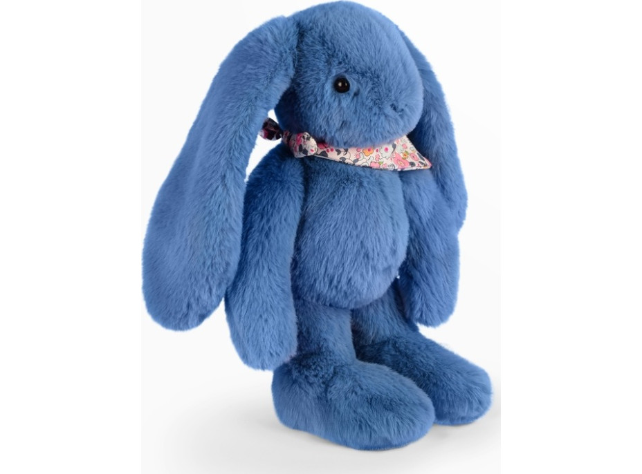 Doudou Plyšový králíček s šátkem modrý 35 cm