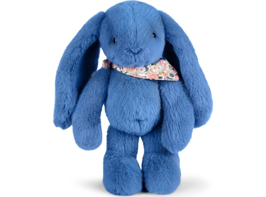 Doudou Plyšový králíček s šátkem modrý 35 cm