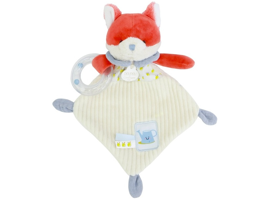Doudou Dárková sada Plyšová liška Romarin s chrastítkem 21 cm