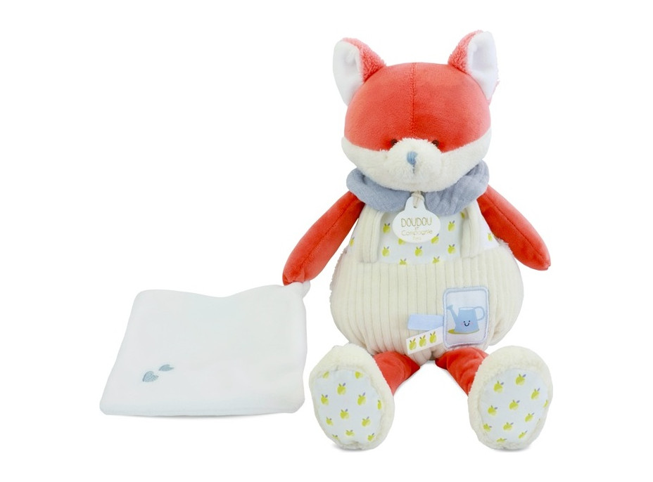 Doudou Dárková sada Plyšová liška Romarin s dečkou 28 cm