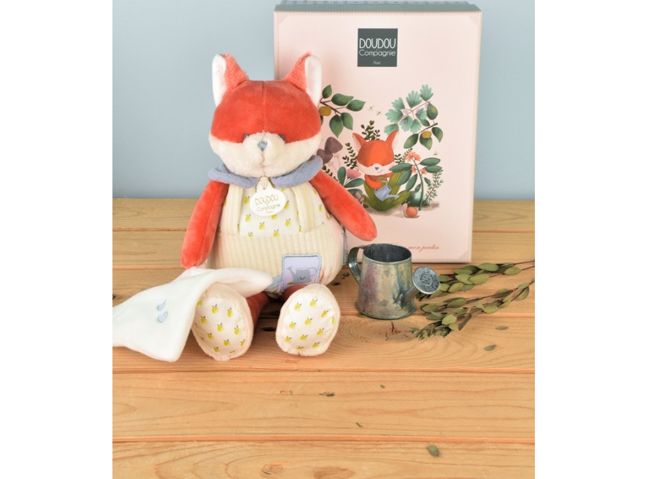Doudou Dárková sada Plyšová liška Romarin s dečkou 28 cm