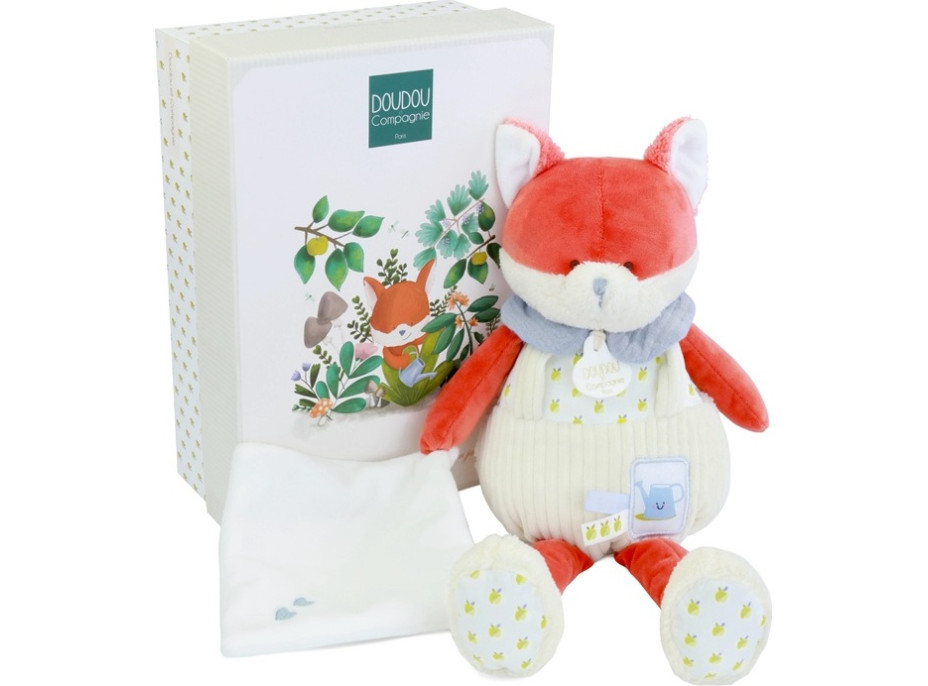 Doudou Dárková sada Plyšová liška Romarin s dečkou 28 cm
