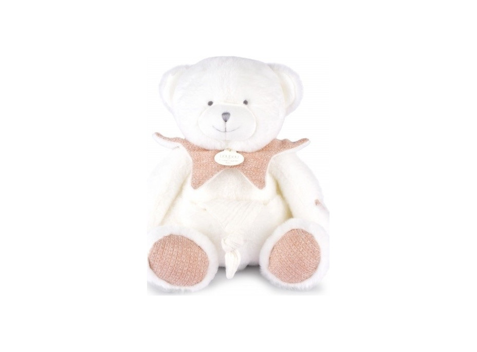 Doudou Dárková sada Plyšový medvídek s dečkou 30 cm růžový