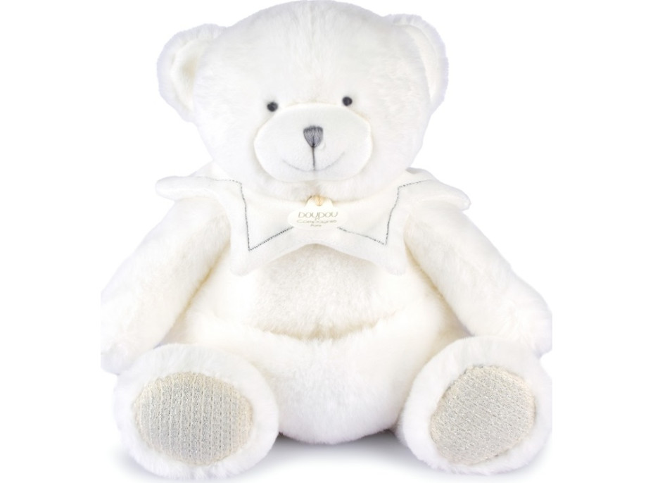 Doudou Dárková sada Plyšový medvídek s dečkou 30 cm béžový
