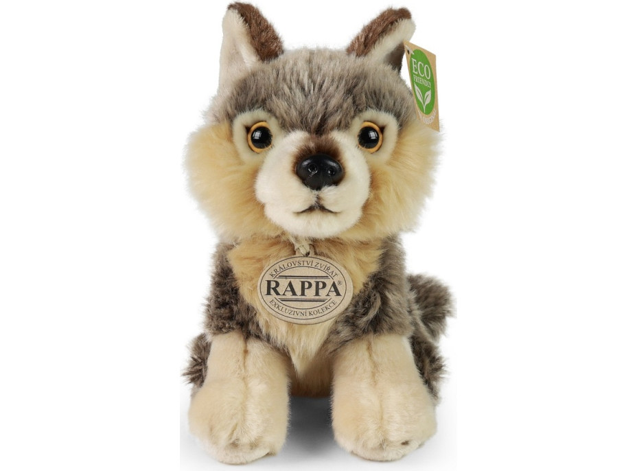 Rappa Plyšový vlk sedící 18 cm ECO-FRIENDLY