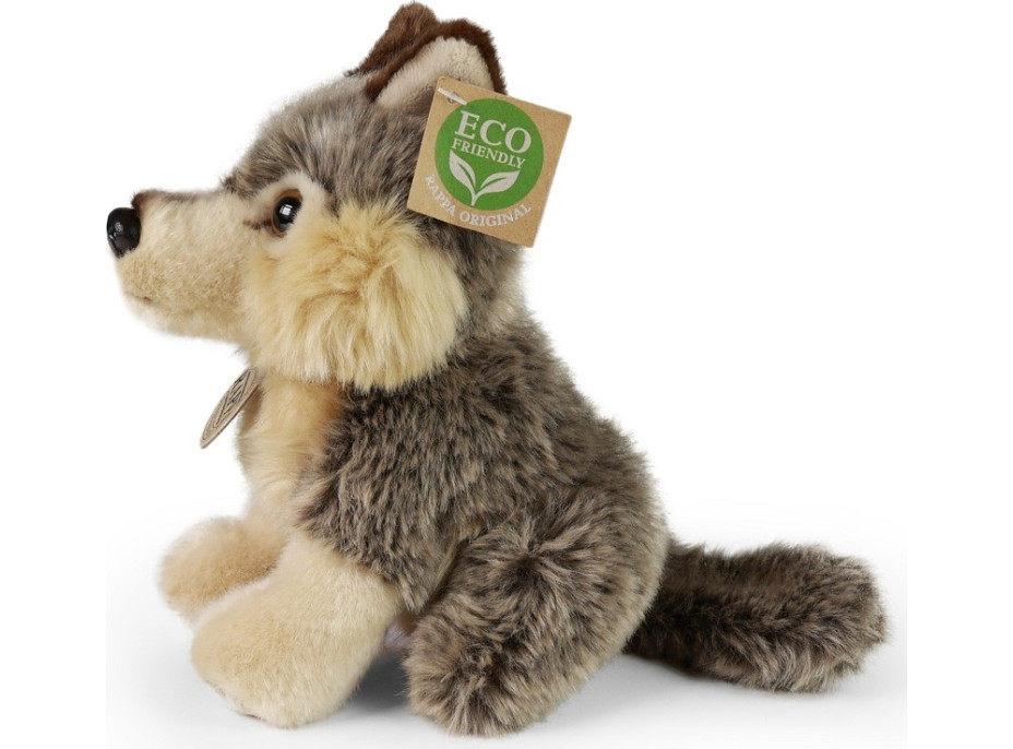 Rappa Plyšový vlk sedící 18 cm ECO-FRIENDLY