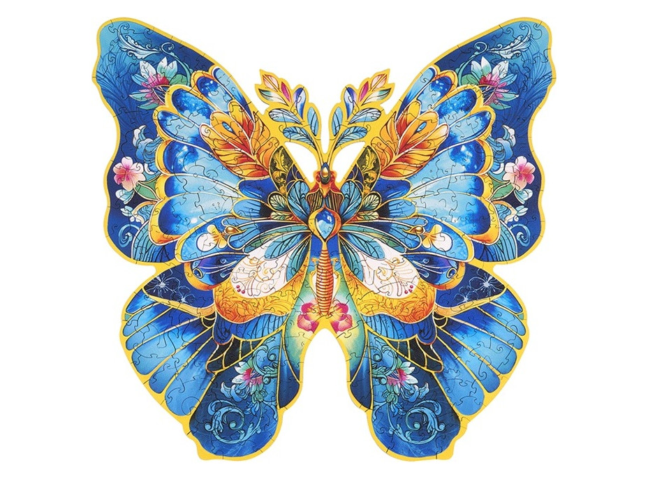 RoboTime Dřevěné puzzle Motýl Morpho Helena