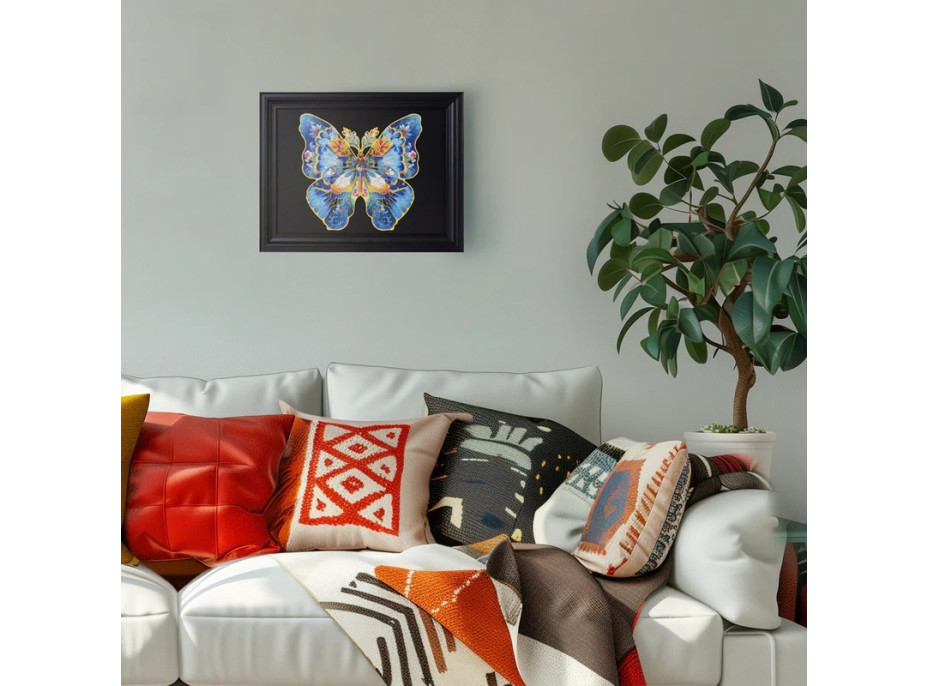 RoboTime Dřevěné puzzle Motýl Morpho Helena