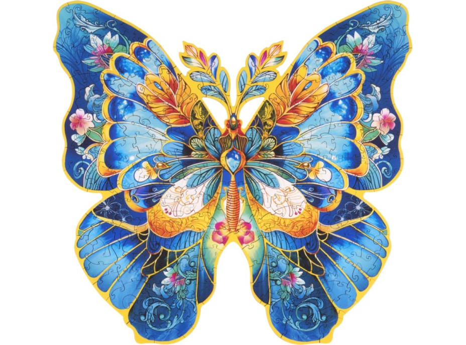 RoboTime Dřevěné puzzle Motýl Morpho Helena