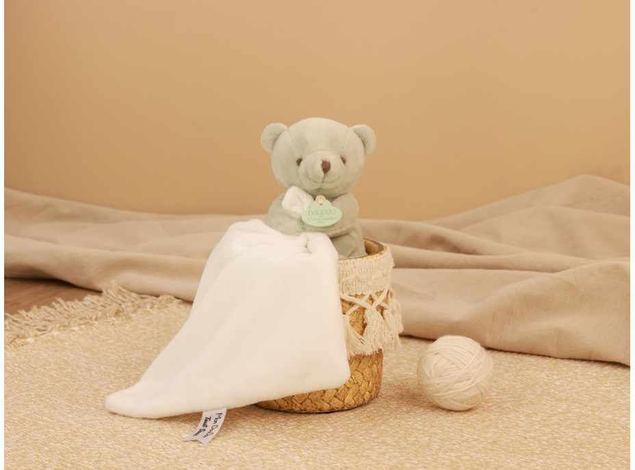 Doudou Můj malý medvídek 10 cm světle zelený