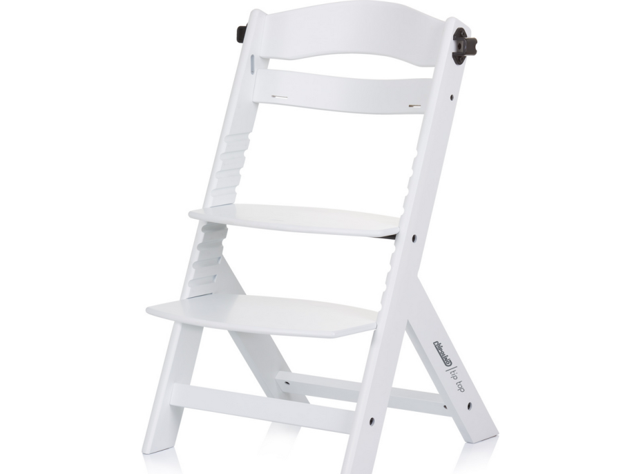 CHIPOLINO Dřevěná jídelní židlička Tip Top 2v1 White Wood
