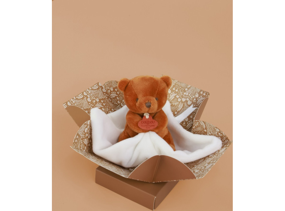 Doudou Můj malý medvídek 10 cm oranžový