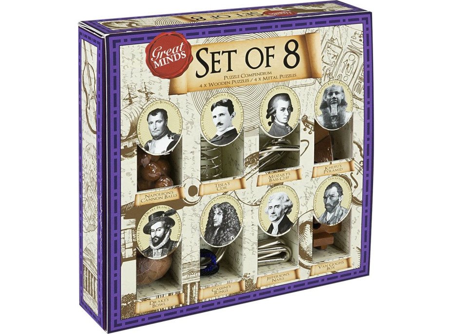 PROFESSOR PUZZLE Great Minds: Slavní muži 8v1