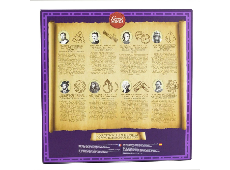 PROFESSOR PUZZLE Great Minds: Slavní muži 8v1