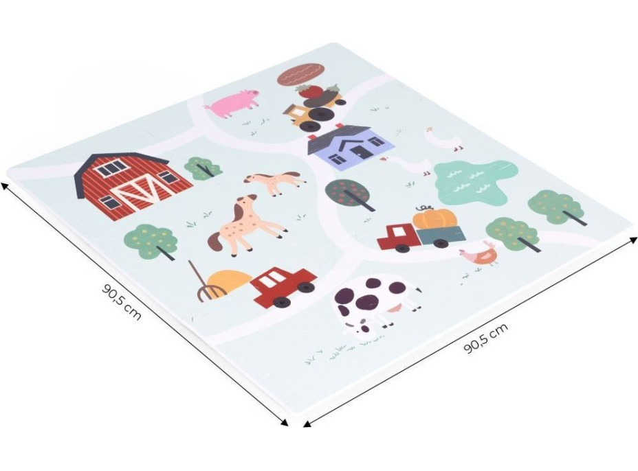 ECOTOYS Pěnové puzzle Farma s okraji