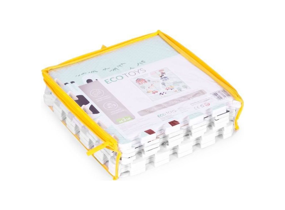 ECOTOYS Pěnové puzzle Farma s okraji