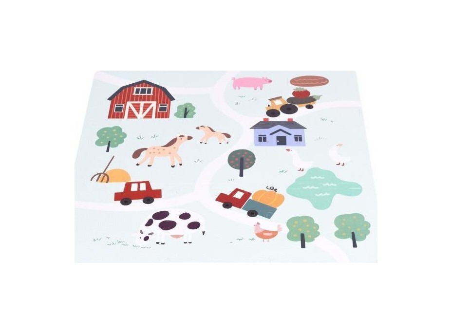 ECOTOYS Pěnové puzzle Farma s okraji