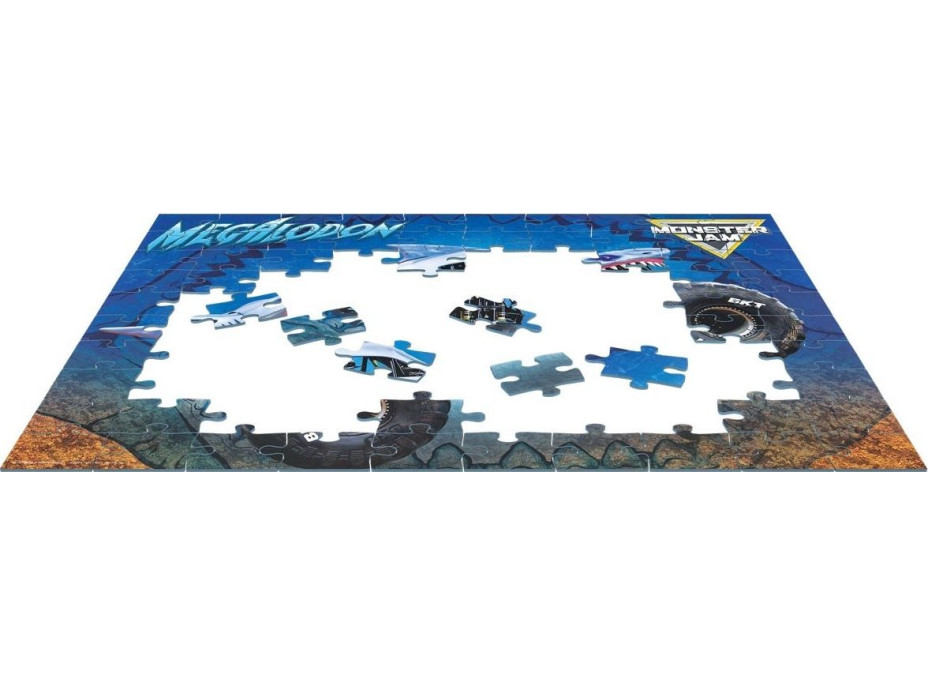 EUROGRAPHICS Puzzle ve svačinovém boxu Megalodon Monster Jam 100 dílků