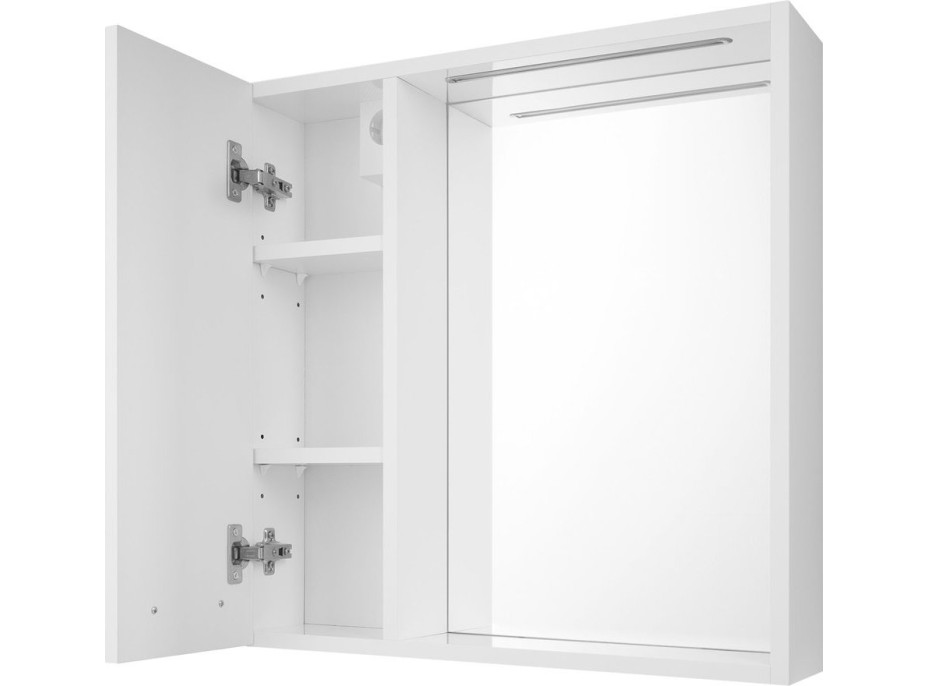Aqualine ZOJA/KERAMIA FRESH STRIP galerka s LED osvětlením, 60x60x14cm, levá, bílá 45021S
