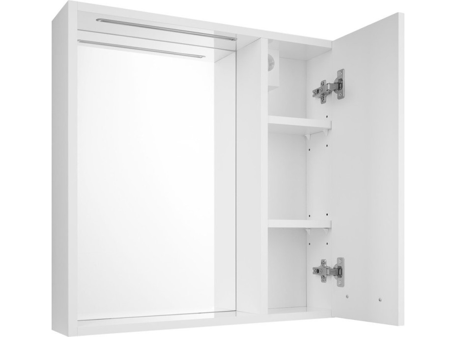 Aqualine ZOJA/KERAMIA FRESH STRIP galerka s LED osvětlením, 60x60x14cm, pravá, bílá 45022S