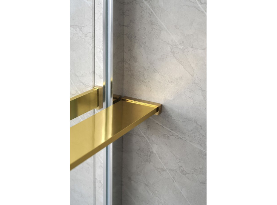 Sapho Police na walk-in zástěnu, 142cm, zlato mat EG1446