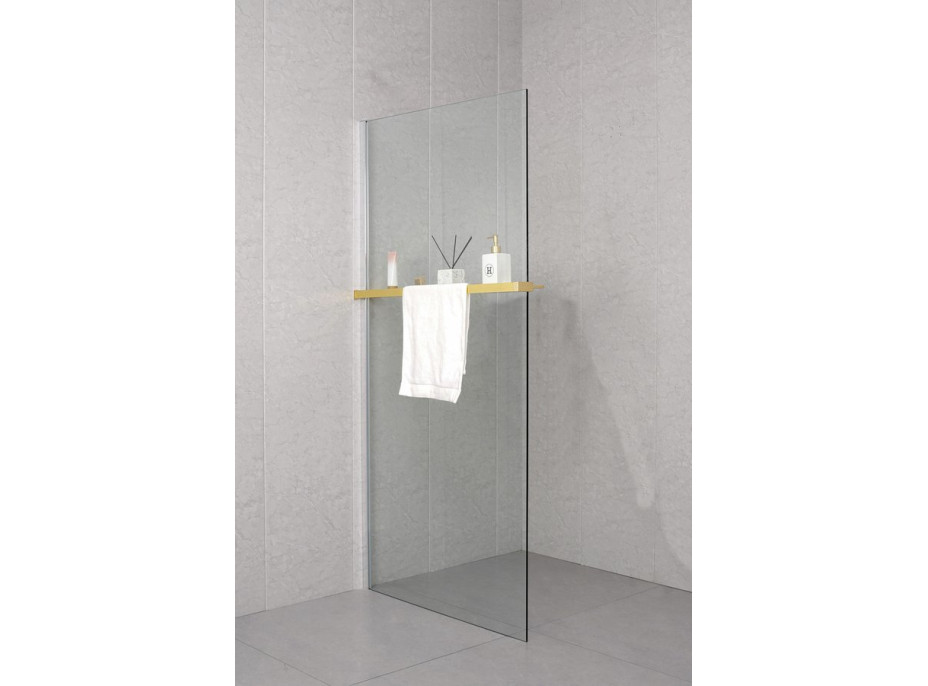 Sapho Police na walk-in zástěnu, 142cm, zlato mat EG1446