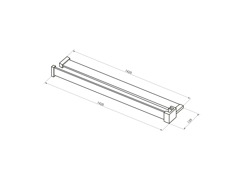 Sapho Police na walk-in zástěnu, 142cm, chrom EG1410